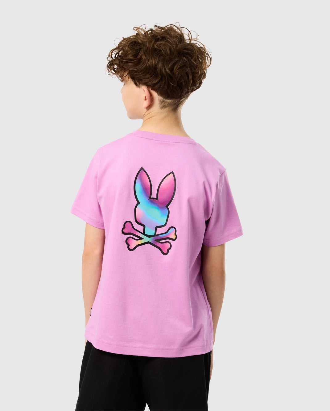 Polos Psycho Bunny Tyler Back Graphic Tee Violette Enfant | JQE-78466871